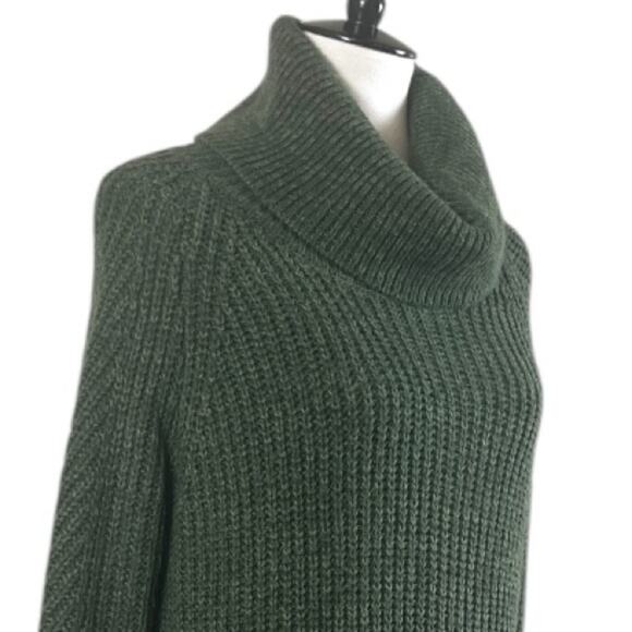 A New Day Target Sweater Tunic Turtleneck Chunky Knit Olive Green Women’s Size M - Picture 7 of 13